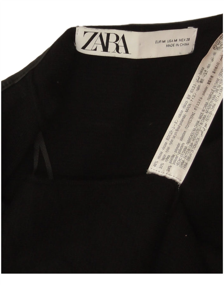 Sobretudo aberto feminino Zara UK 12 viscose preta média