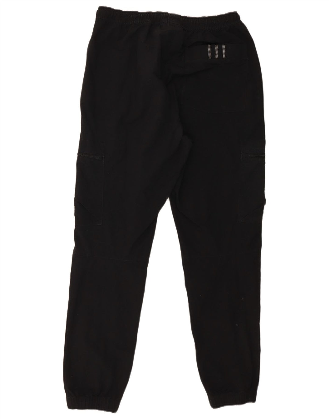 Adidas Mens Joggers Cargo Calças Médias W32 L29 Preto Nylon