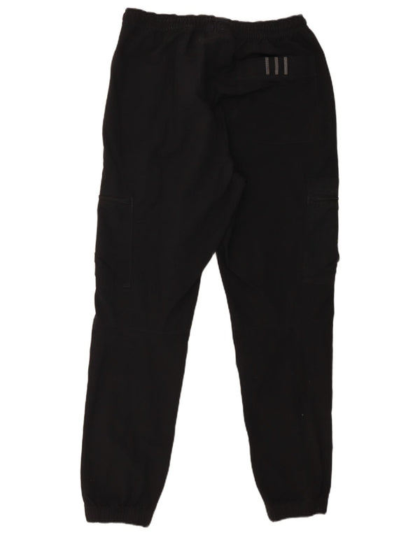 Adidas Mens Joggers Cargo Calças Médias W32 L29 Preto Nylon