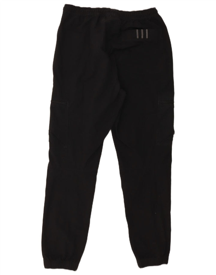 Adidas Mens Joggers Cargo Calças Médias W32 L29 Preto Nylon