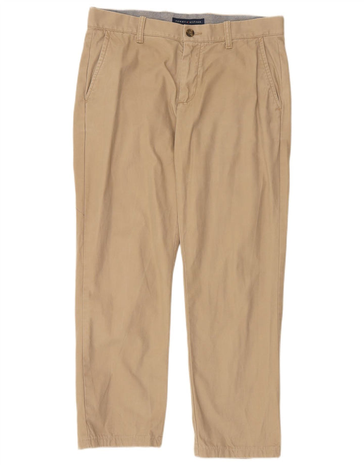Calça Chino masculina TOMMY HILFIGER W32 L26 algodão bege