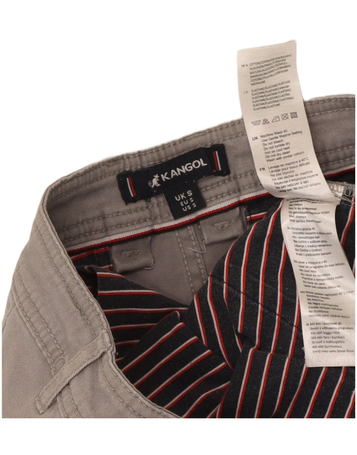 KANGOL Mens Chino Shorts Pequeno W32 Algodão Cinza
