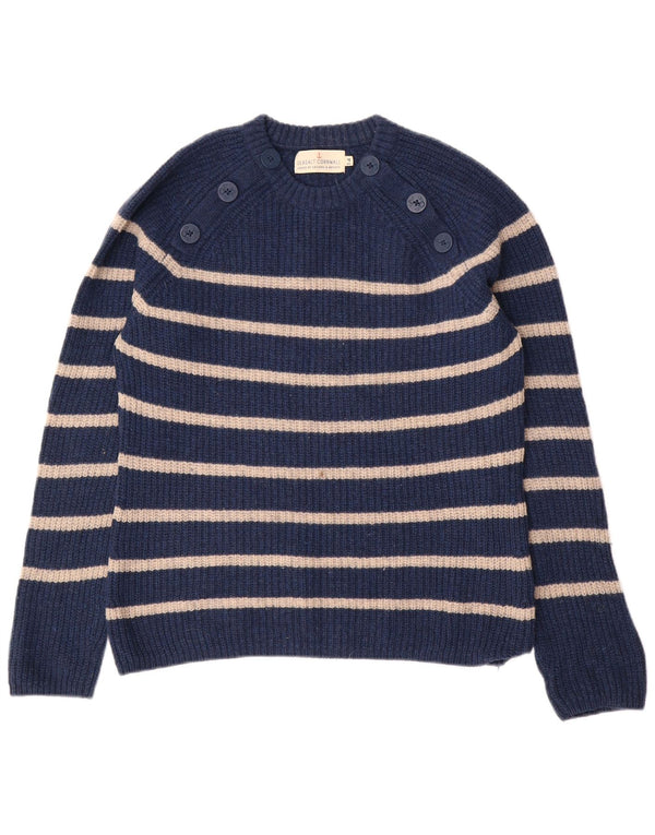 Suéter feminino SEASALT CORNWALL com gola redonda Reino Unido 14 grande azul marinho