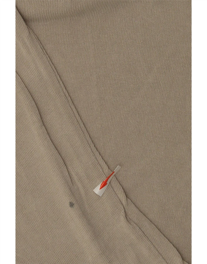 Zara Camisa polo masculina de manga comprida cinza médio