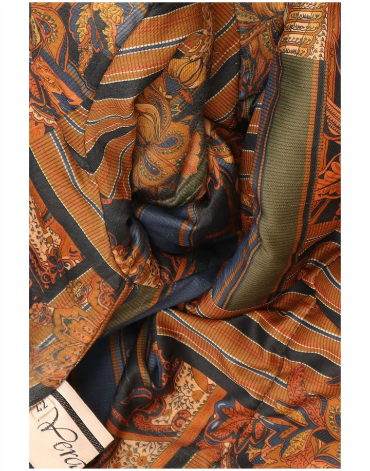 Casaco feminino vintage de camurça oversized com peito duplo IT 42 marrom médio