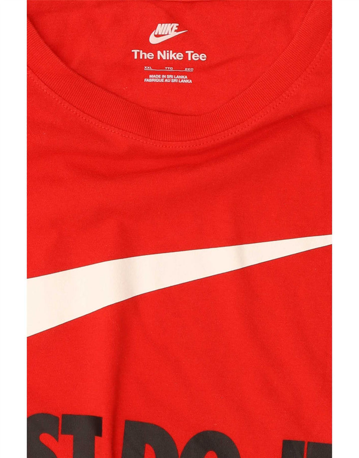 Camiseta gráfica masculina Nike Top 2XL vermelha
