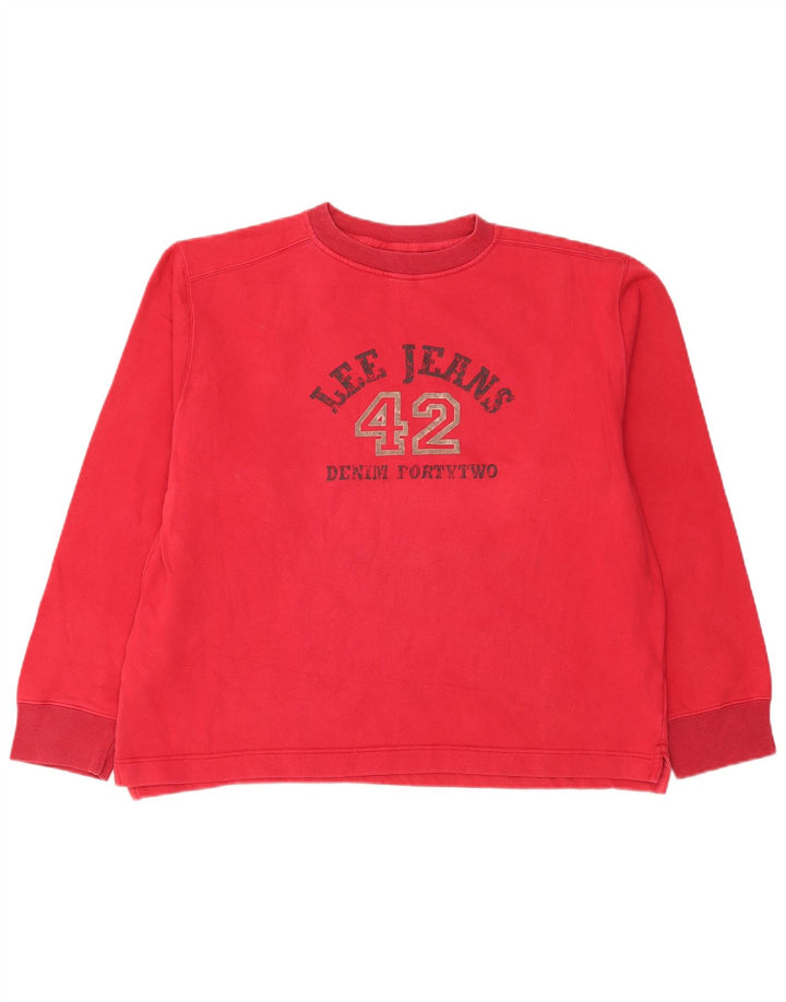 Lee Mens Gráfico Moletom Jumper XL Vermelho