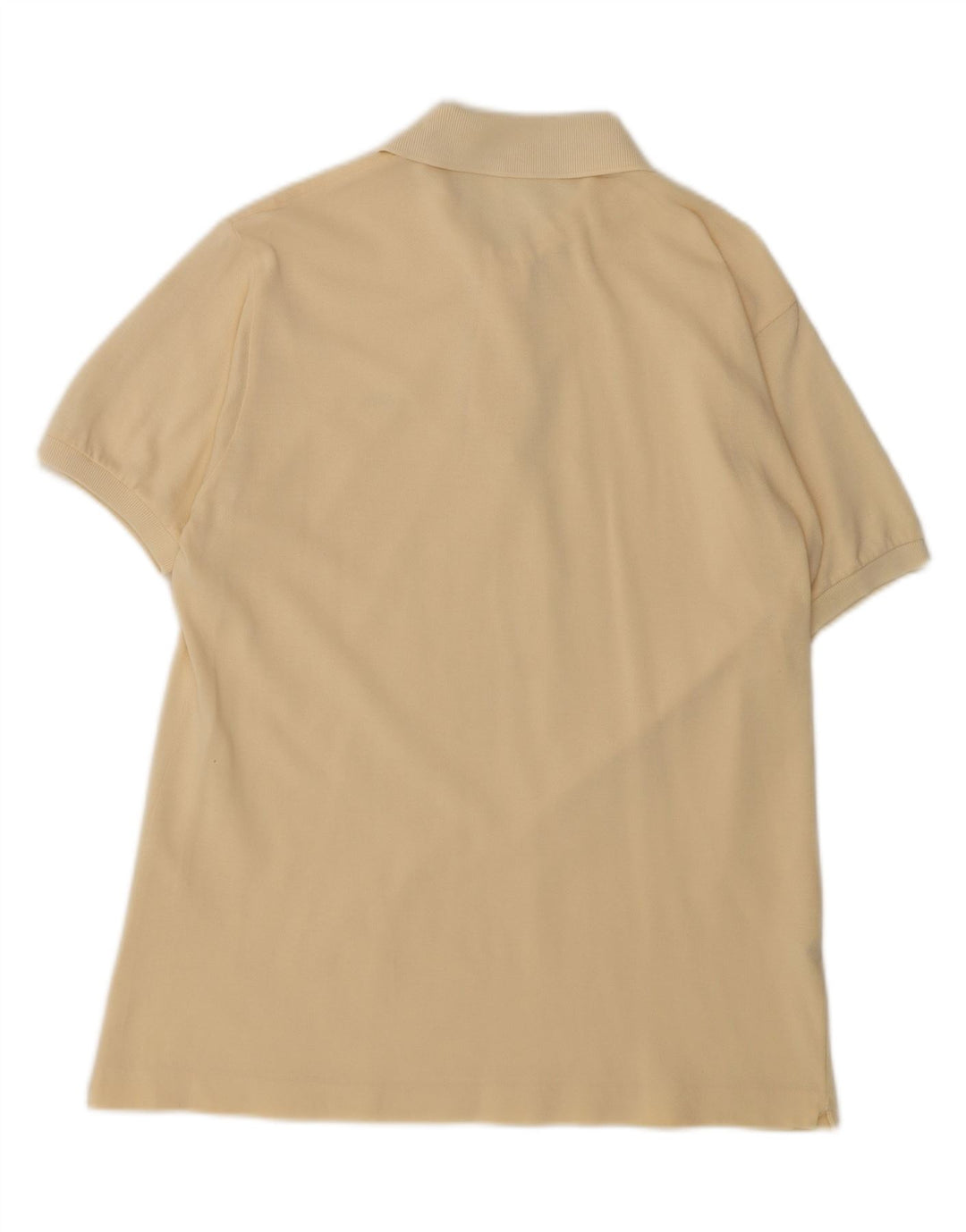 Camisa polo masculina Lacoste Regular Fit tamanho 4 médio amarelo algodão clássico