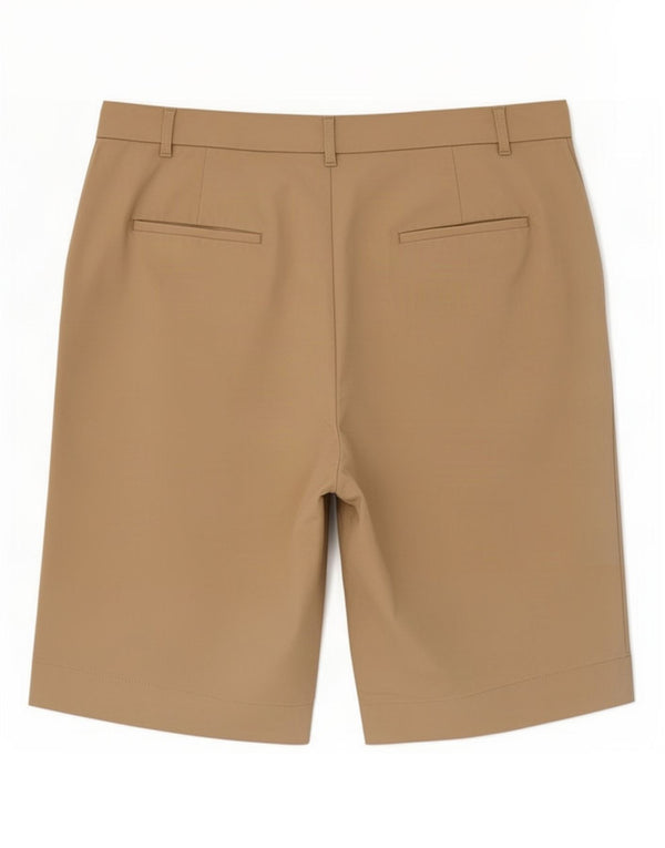 Shorts chino feminino Marks & Spencer UK 16 grande W34 algodão bege