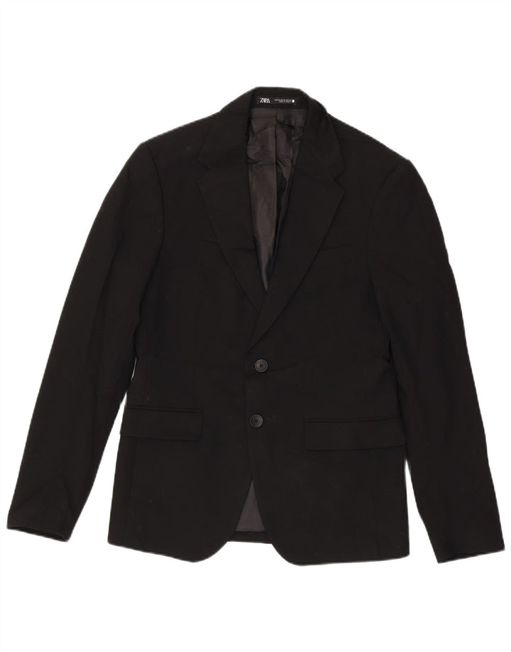 Jaqueta blazer masculina ZARA com 2 botões EU 44 XS azul marinho viscose