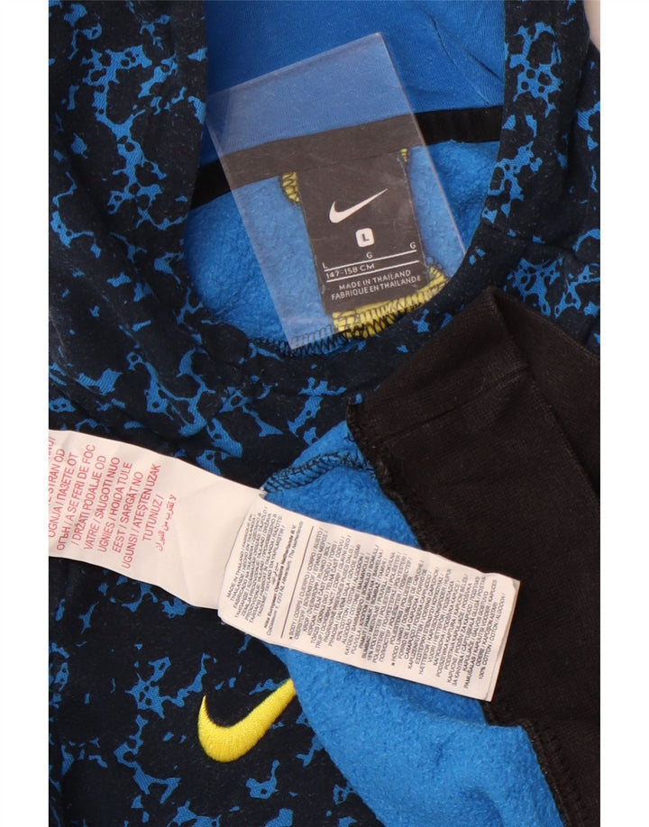 Jumper com capuz Nike Boys Inter Milan 12-13 anos grande azul marinho manchado