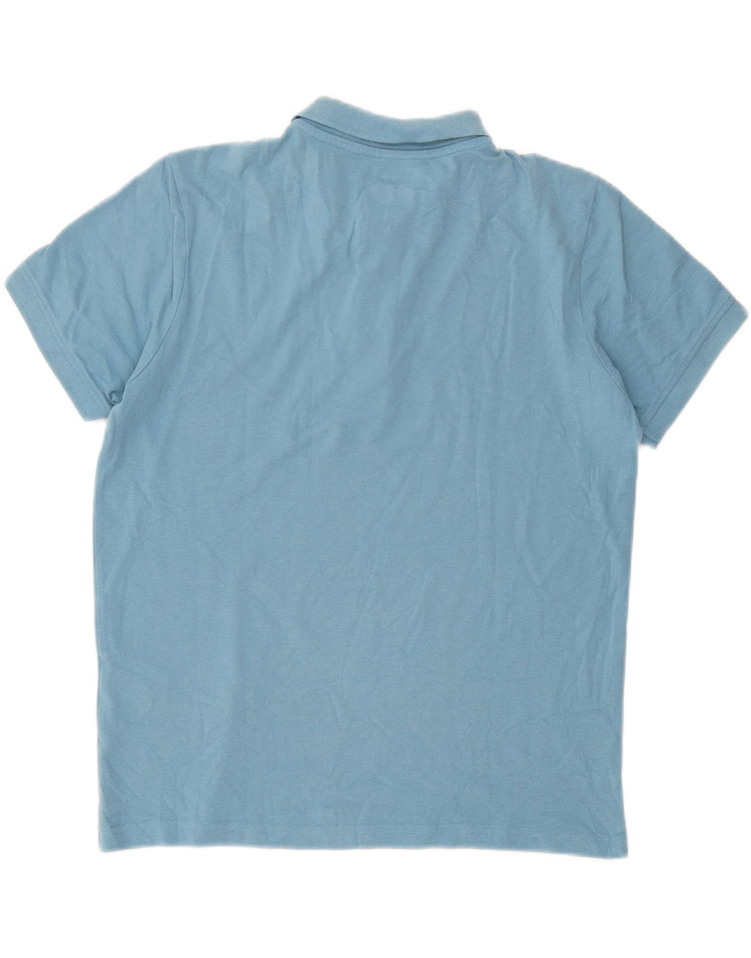 Camisa polo masculina Dack de algodão azul médio