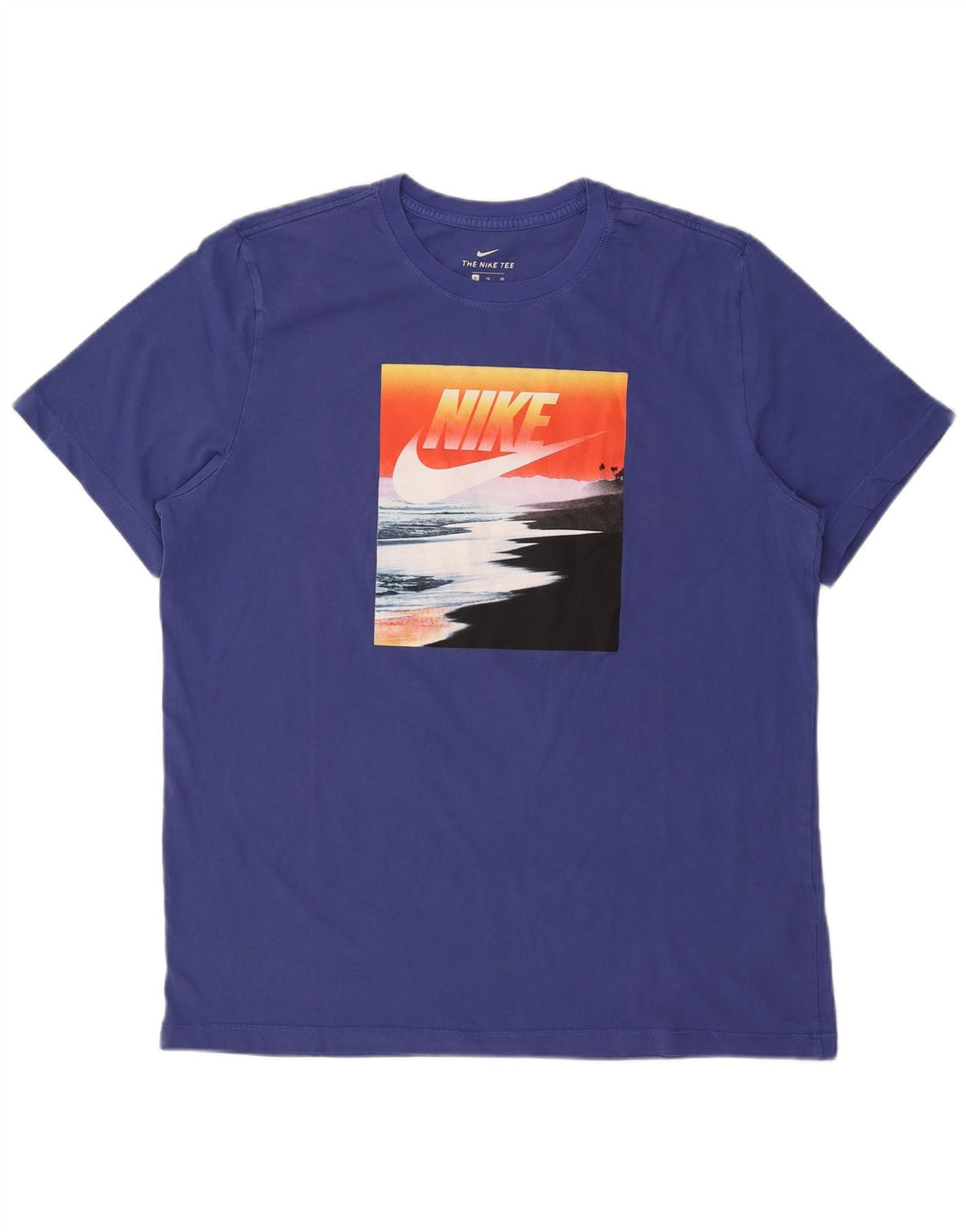 Camiseta Nike masculina gráfica Top XL algodão azul