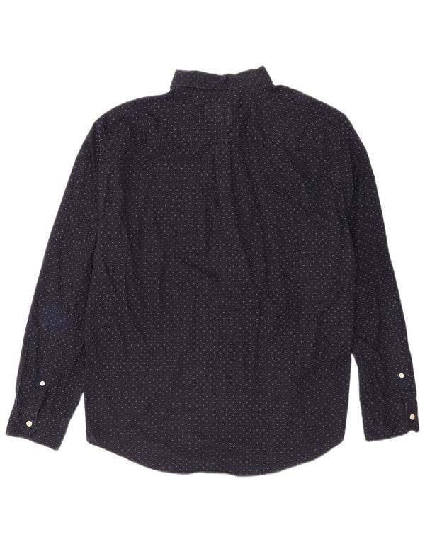 Camisa masculina American Eagle XL azul marinho algodão manchado