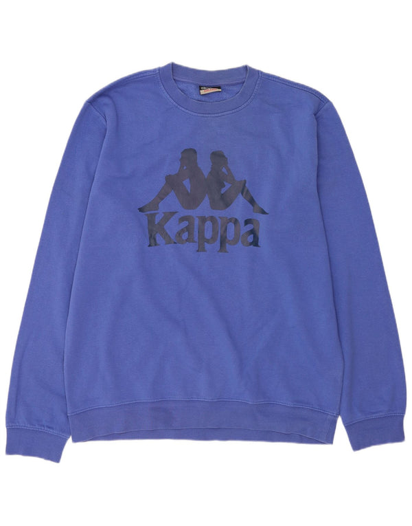 Kappa moletom gráfico masculino jumper 2XL algodão azul