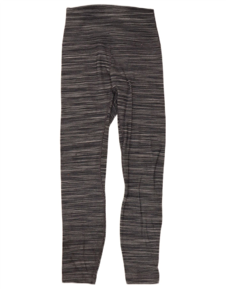Leggings femininas LULULEMON EUA 4 nylon listrado cinza pequeno