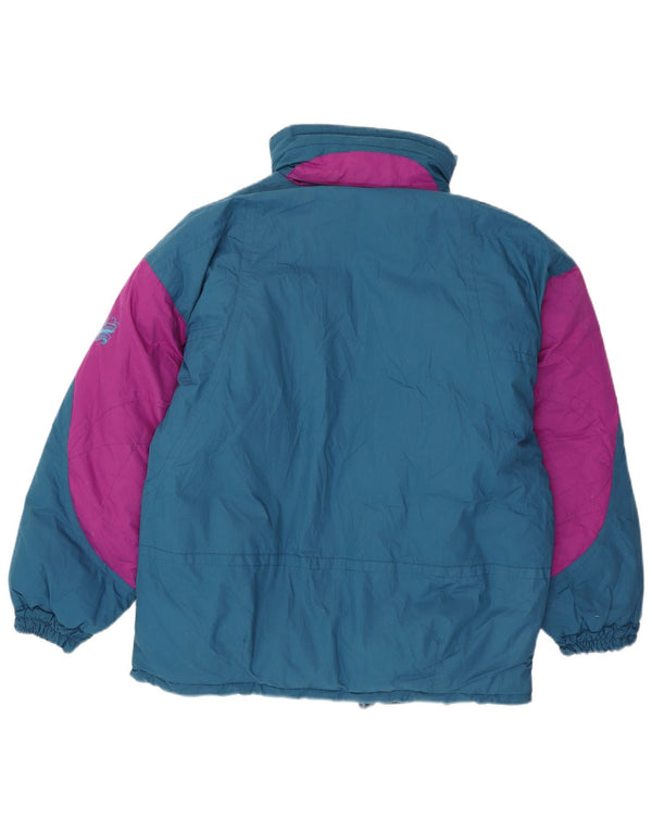 Jaqueta masculina acolchoada de ajuste solto BRUGI Reino Unido 36 bloco colorido azul pequeno