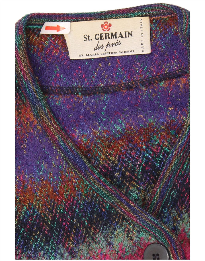 ST. Suéter cardigã feminino longline GERMAIN IT 44 médio multicolorido