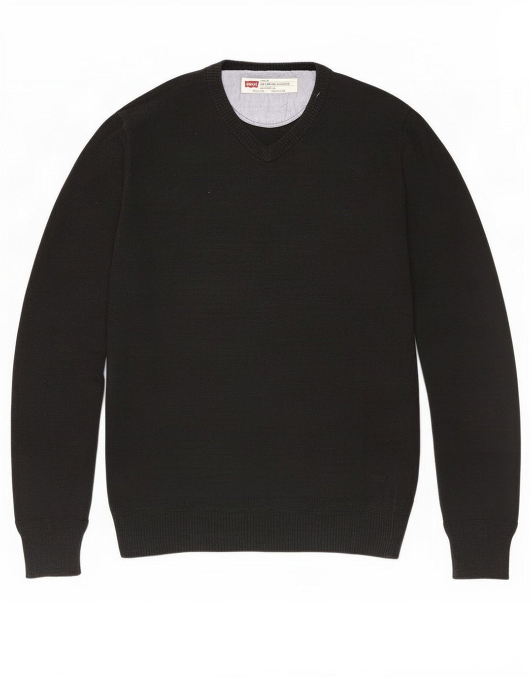 Suéter masculino Levi's Slim Fit com decote em V pequeno preto