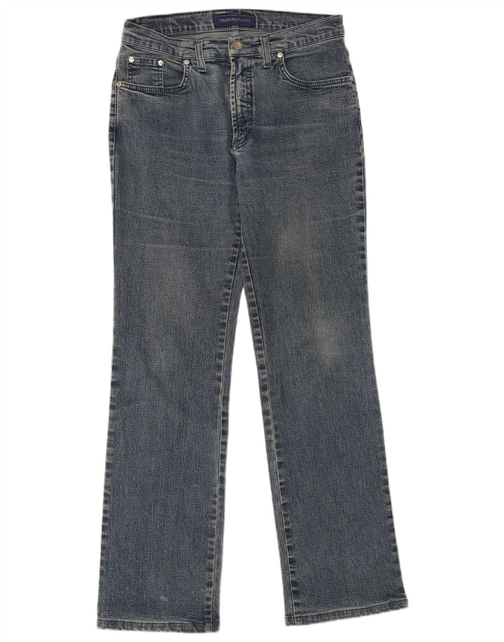 Jeans retos femininos Trussardi W29 L30 algodão azul