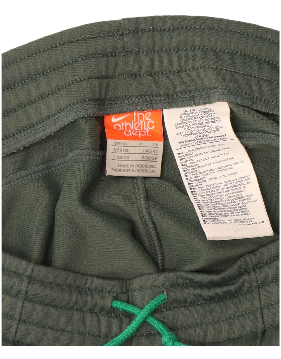 Calça de treino feminina Nike UK 8/10 pequena cáqui poliéster