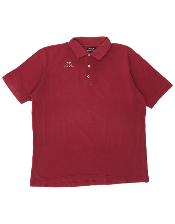 Camisa polo masculina Kappa XL algodão Borgonha