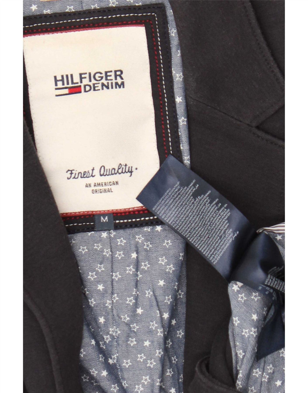 Jaqueta blazer feminina Tommy Hilfiger com 1 botão Reino Unido 12 algodão azul marinho médio