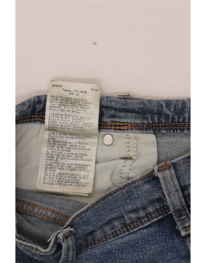 Wrangler masculino regular fit jeans reto W38 L32 algodão azul