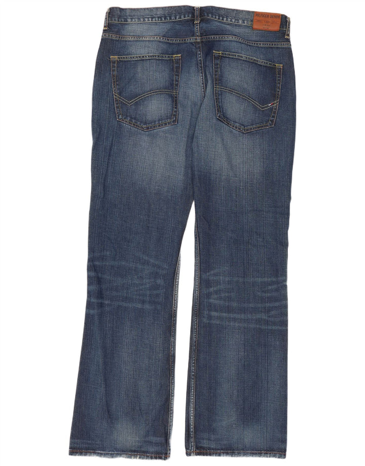 Tommy Hilfiger Masculino Manhattan Bootcut Jeans W38 L34 Azul Algodão