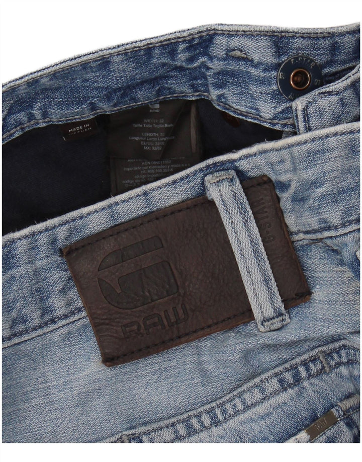 Jeans retos masculinos G-STAR W32 L32 algodão azul