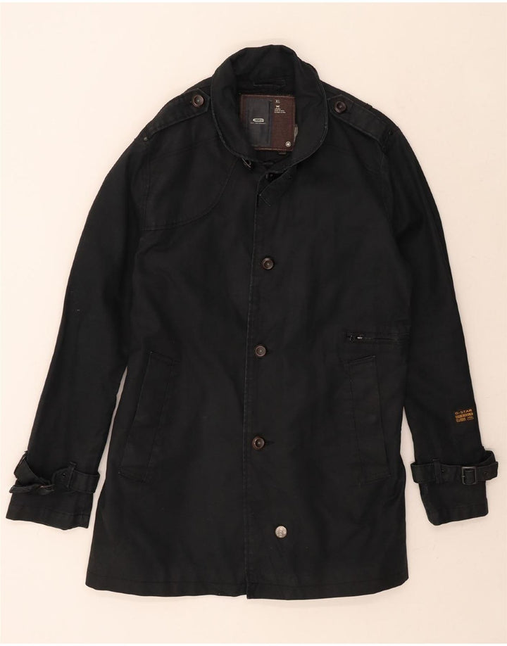 G-STAR Womens Overcoat UK 18 XL Black Cotton Vintage G-Star and Second-Hand G-Star from Messina Hembry 