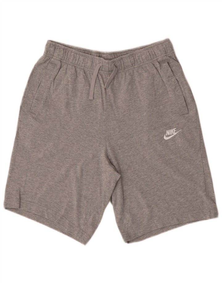 Nike Mens Sport Shorts Pequeno Algodão Cinza