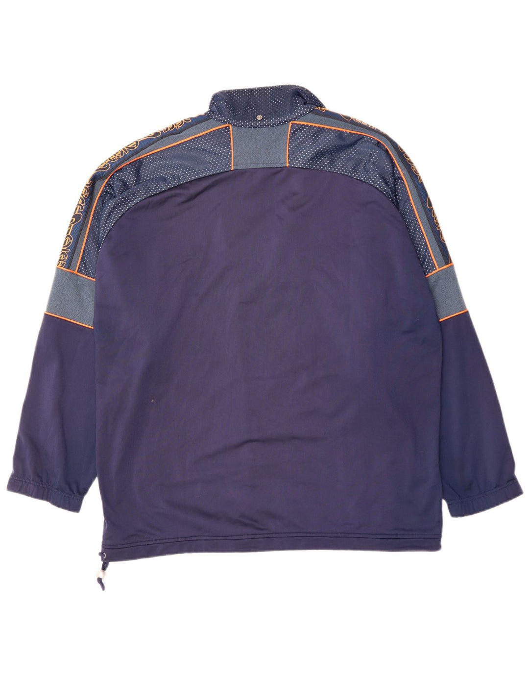 ASICS Mens Graphic Tracksuit Top Jacket 2XL Poliéster Azul Marinho