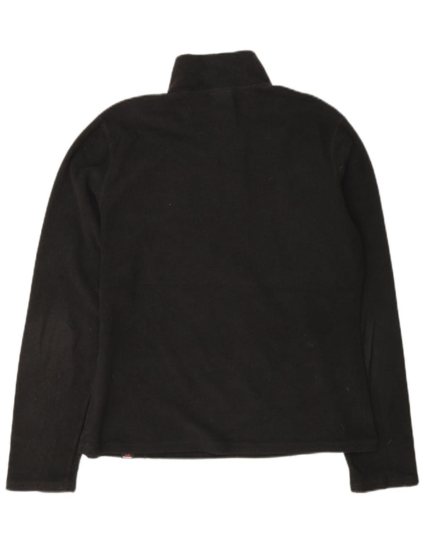 Suéter de lã feminino The North Face com zíper e gola UK 14 poliéster preto médio