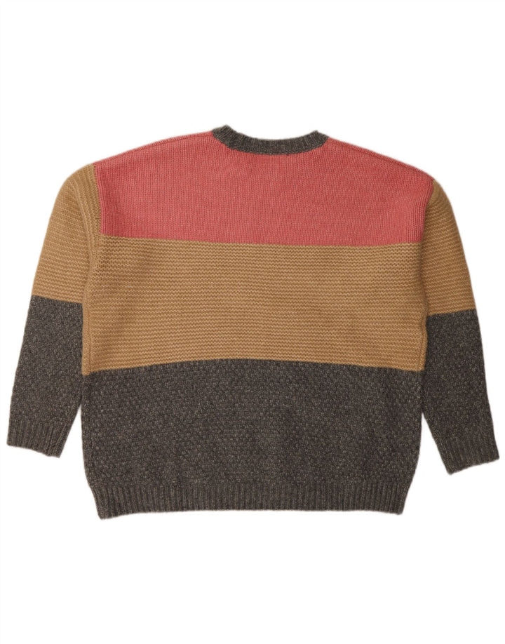 Suéter feminino Marks & Spencer com gola redonda Reino Unido 16 grande multicolorido