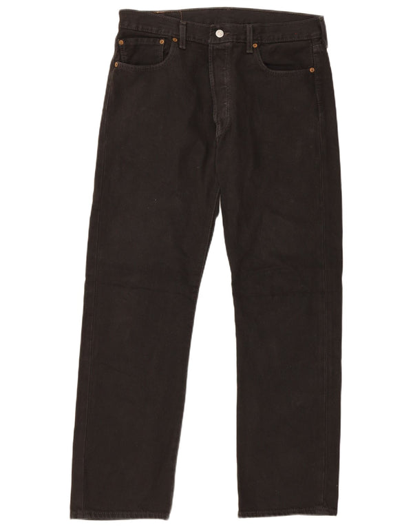Jeans Levis 501 Straight Masculino W34 L30 Algodão Preto