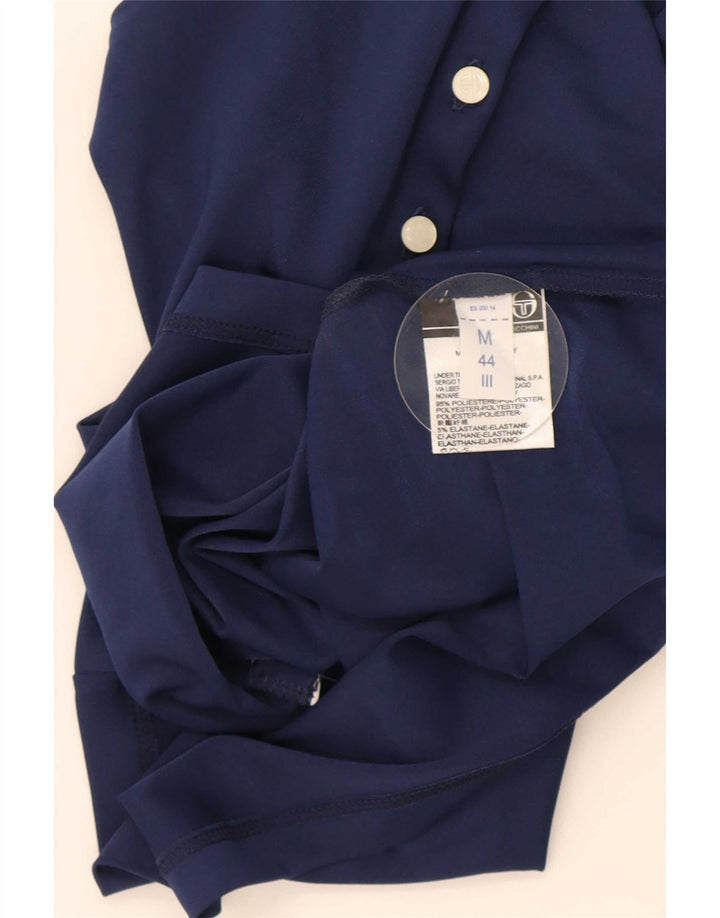 Camisa pólo feminina Sergio Tacchini IT 44 médio azul marinho colorblock