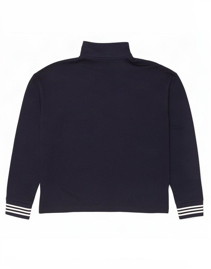 Nautica moletom masculino com zíper e gola alta algodão azul marinho médio