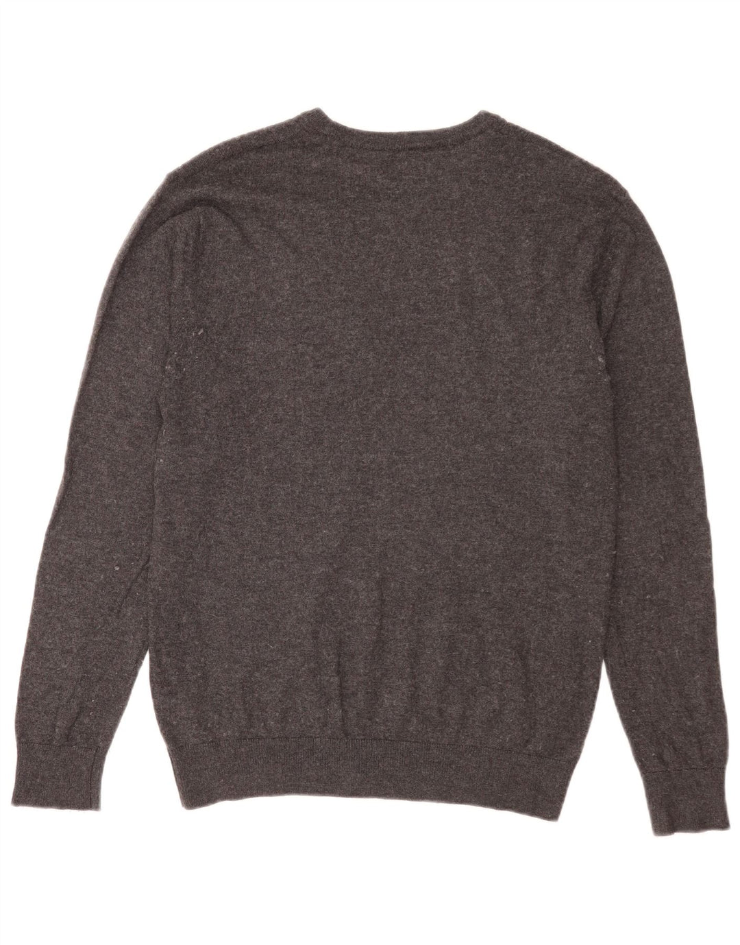 Suéter masculino com gola canoa para tripulação, nylon cinza médio