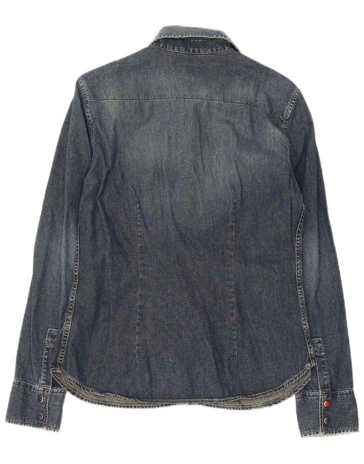 Camisa jeans feminina Calvin Klein Jeans XL azul algodão