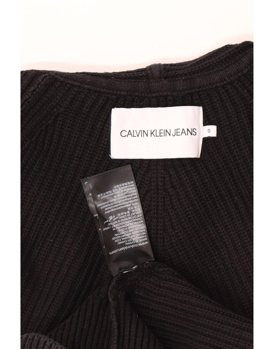 Suéter feminino Calvin Klein Jeans com capuz grande e grande tamanho 10 preto pequeno