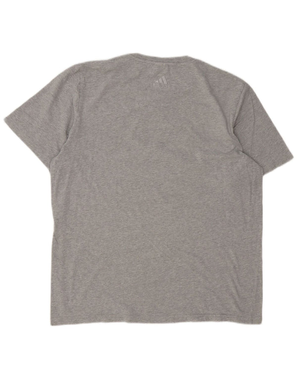 Camiseta Adidas Masculina Graphic Top Grande Algodão Cinza