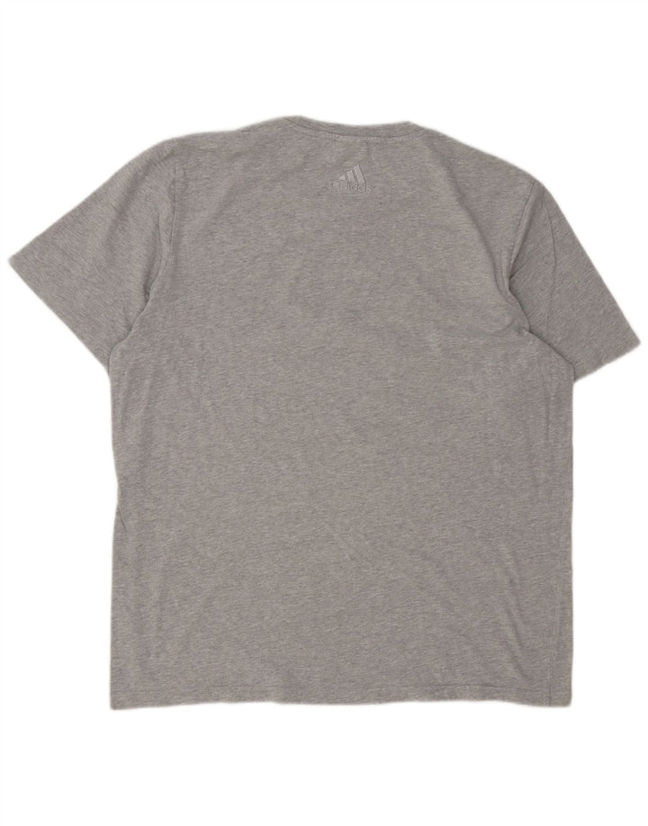 Camiseta Adidas Masculina Graphic Top Grande Algodão Cinza