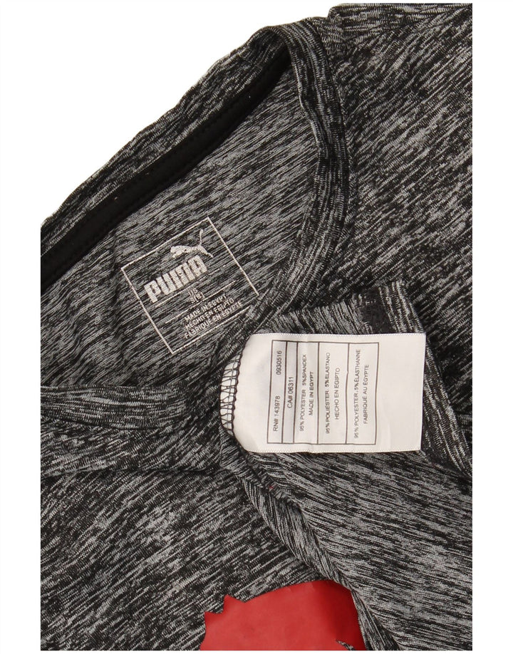 PUMA Boys Graphic Top manga comprida 8-9 anos pequeno cinza poliéster