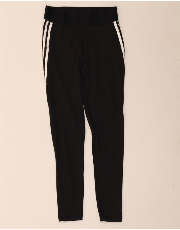 Leggings Adidas Aeroready Femininas UK 8/10 Pequenas Poliéster Preto