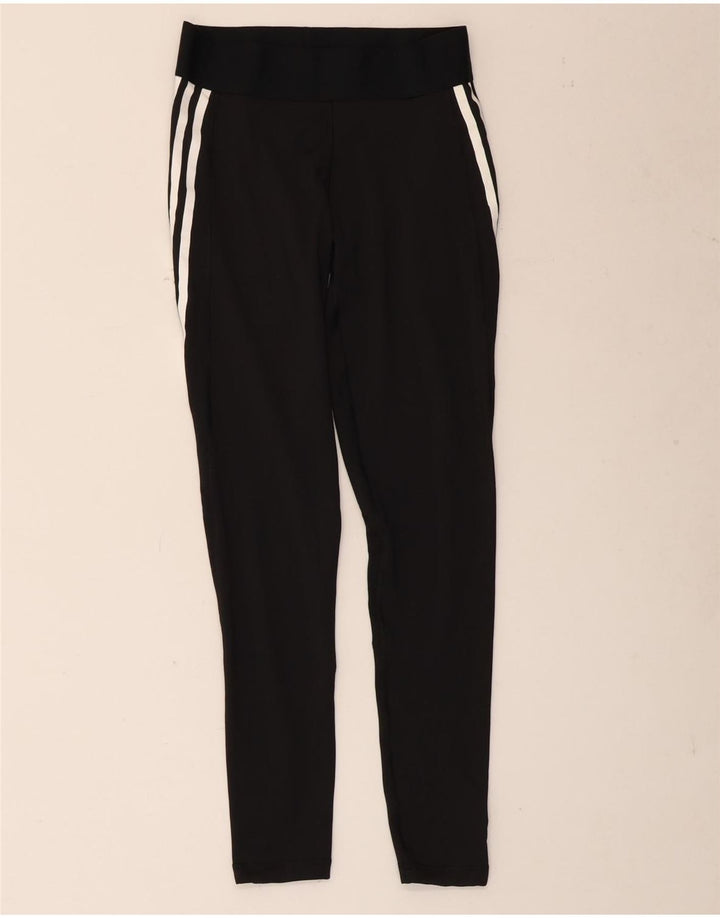 Leggings Adidas Aeroready Femininas UK 8/10 Pequenas Poliéster Preto