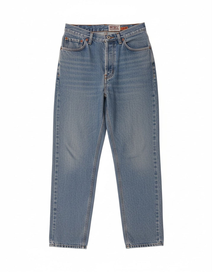 RAYBEST Jeans Cônicos Básicos Femininos IT 44 Médio W28 L28 Algodão Azul