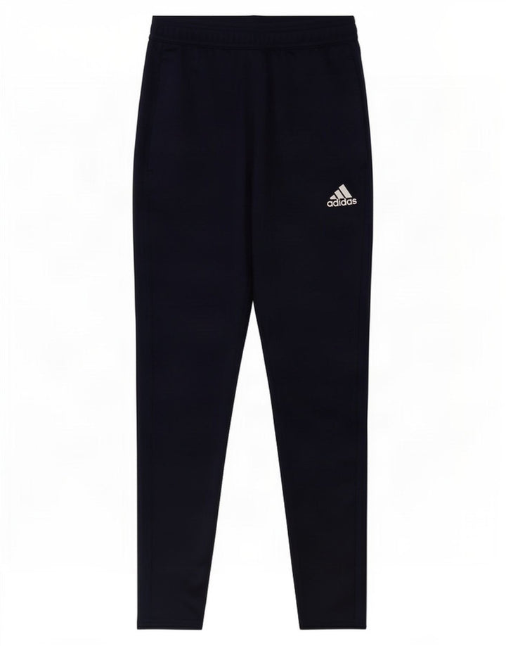 Calça de treino masculina Adidas Climacool pequena azul marinho poliéster