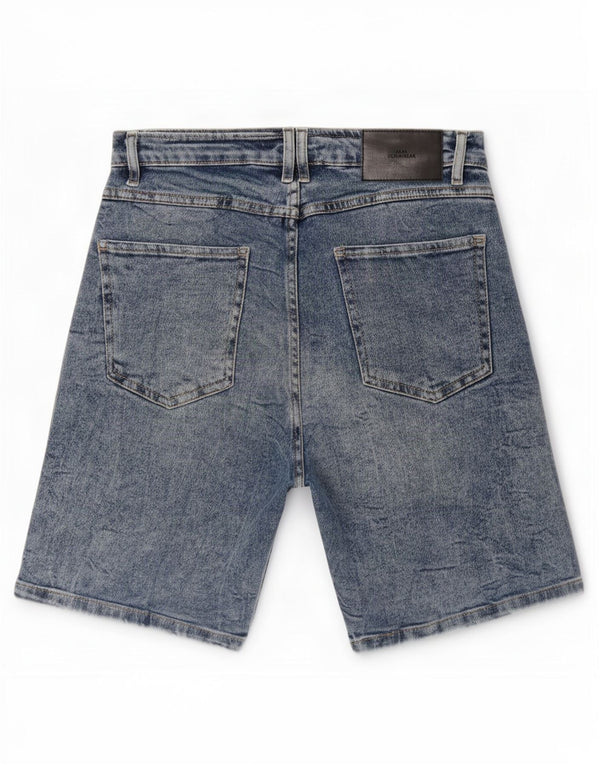 Zara Mens Denim Shorts EU 38 Pequeno W30 Azul