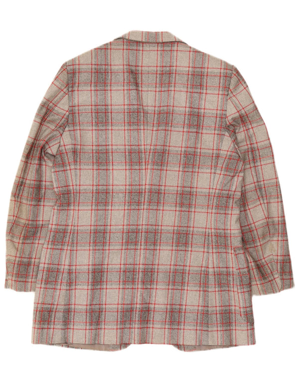 Jaqueta blazer masculina vintage com 2 botões IT 52 XL cinza xadrez